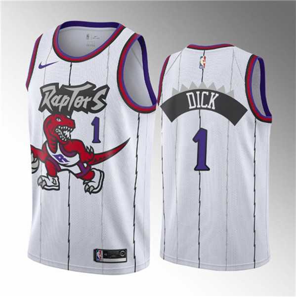 Men's Toronto Raptors #1 Gradey Dick White 2023 Draft Classic Edition Stitched Basketball Jersey Dzhi ,We sell and wholesale Men's Toronto Raptors #1 Gradey Dick White 2023 Draft Classic Edition Stitched Basketball Jersey Dzhi  on line form chian!